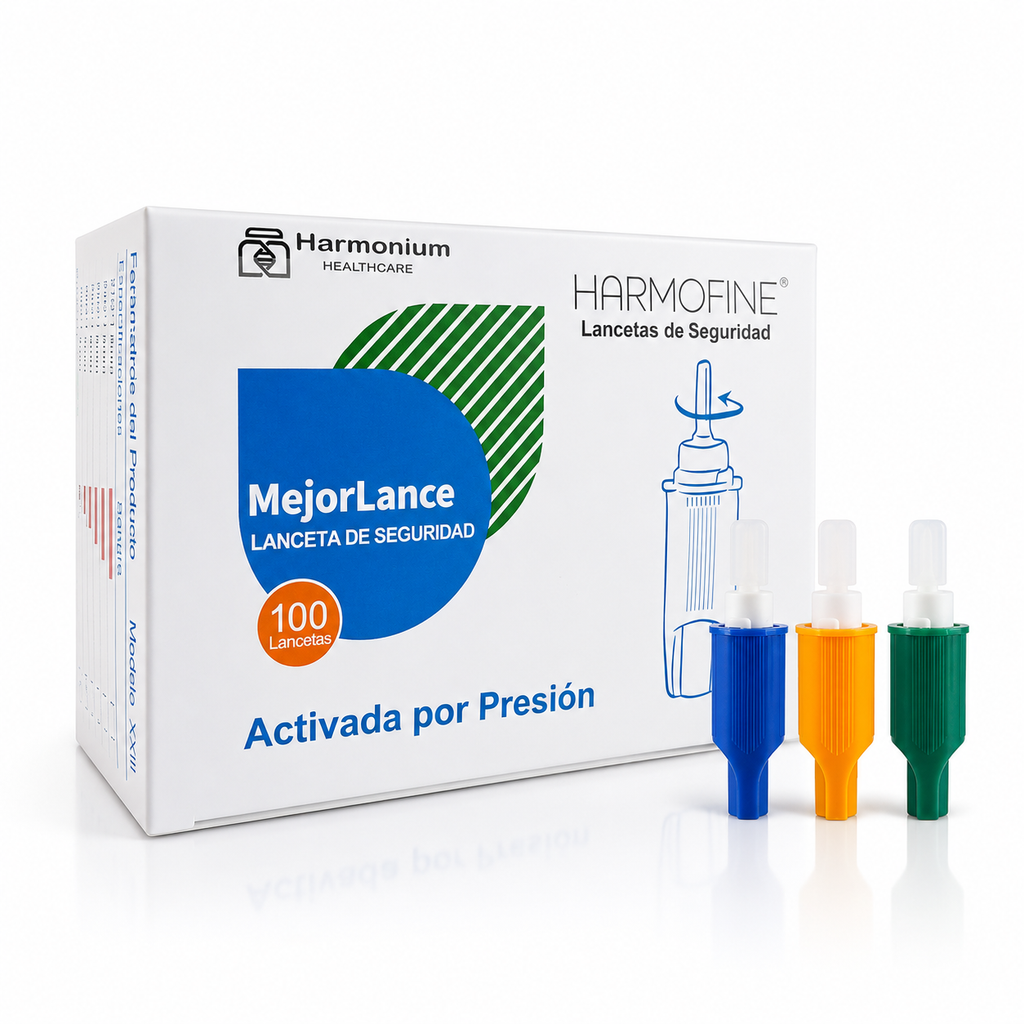 Lancetas de Seguridad Harmofine | Punción Estéril para Medición de Glucosa