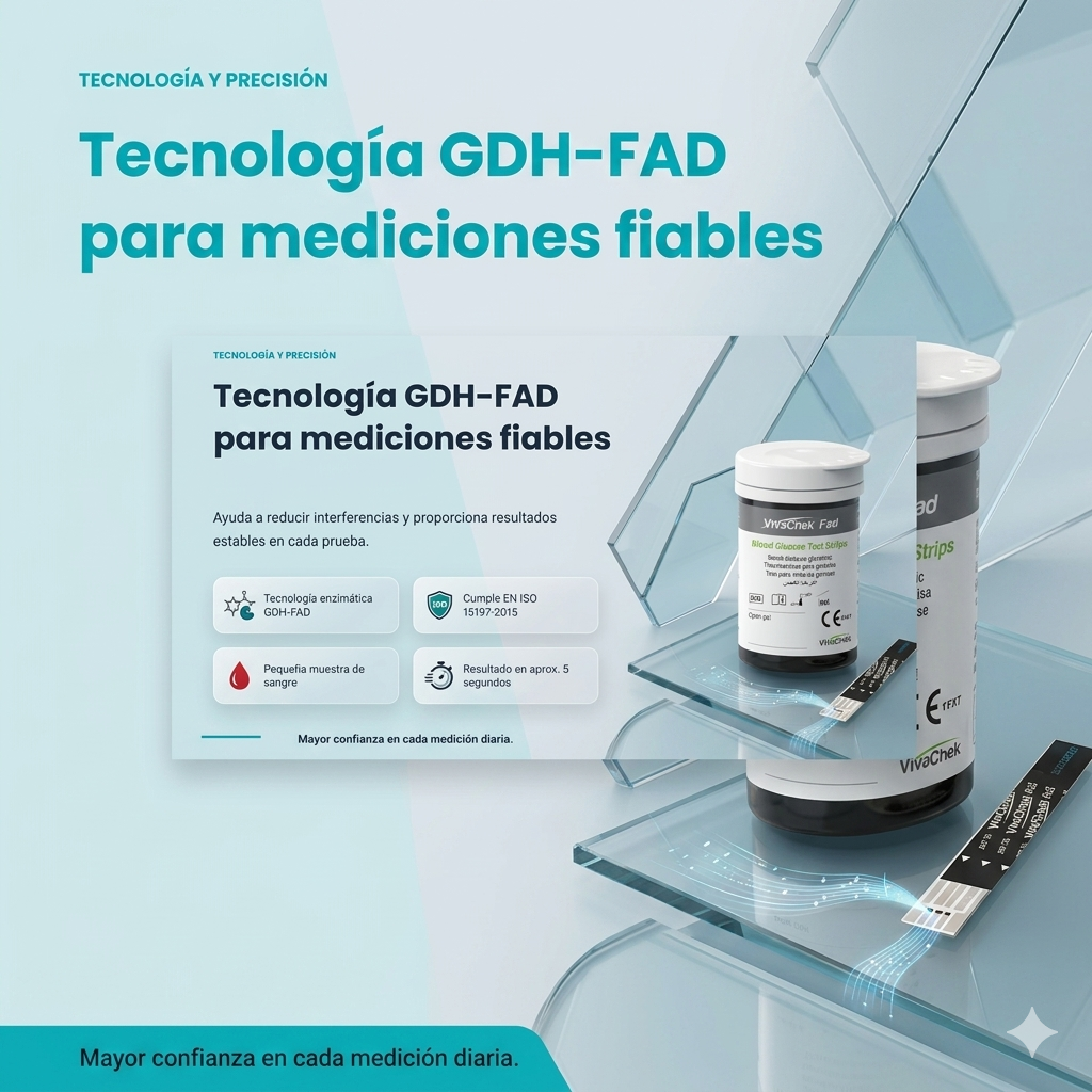 Pack de Tiras Reactivas y Lancetas VivaChek Fad | Repuestos para Glucómetro